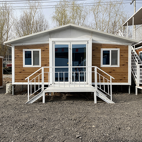 20ft Expandable House With Entrance Balcony And Triangular Roof