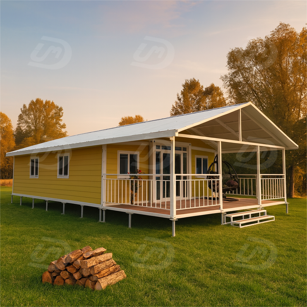 30ft Expandable Container House with Sloped Roof and Terrace