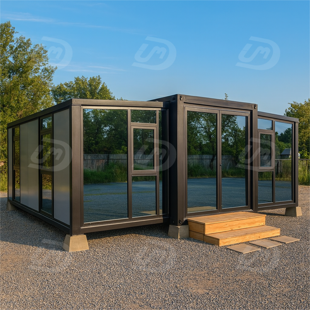 Modern 20ft Prefab Expandable House with Glass Curtain Wall