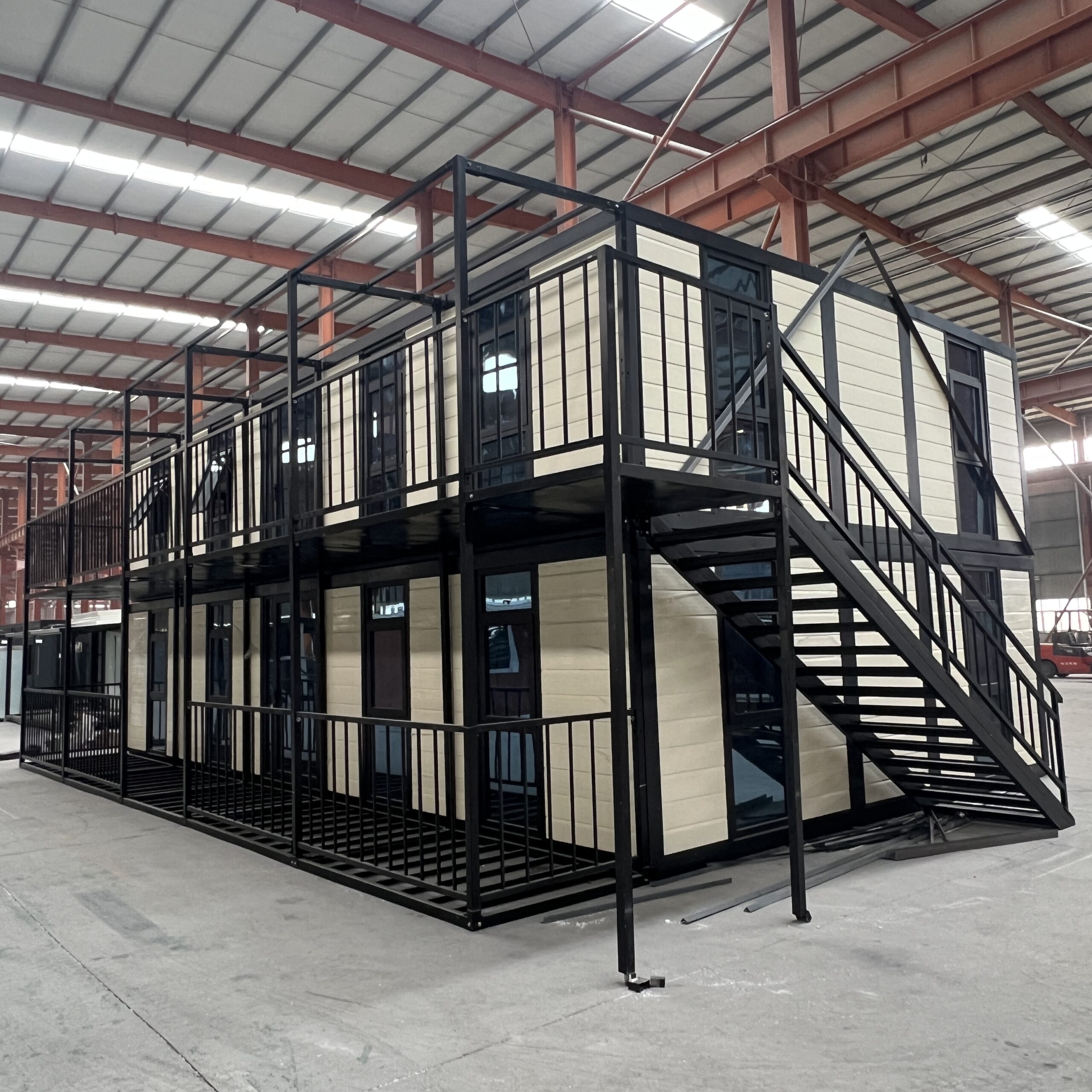 40ft Expandable House Two Floors With Flat Roof