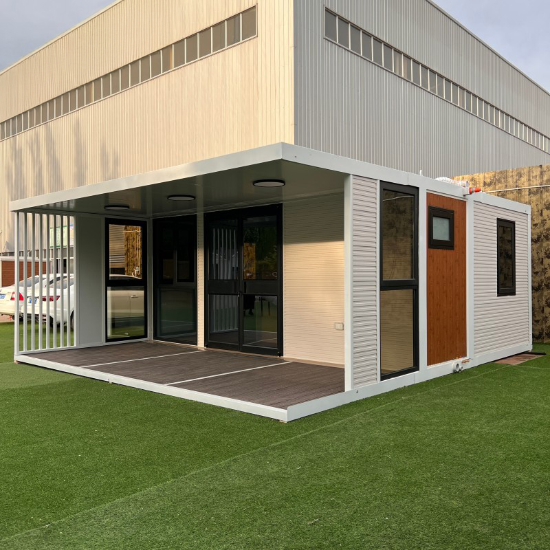 Modular Flat-Top Folding Home Featuring One-Side Outdoor Terrace